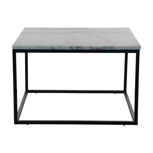 Mramorový konferenčný stolík s čiernou konštrukciou RGE Accent, šírka 75 cm