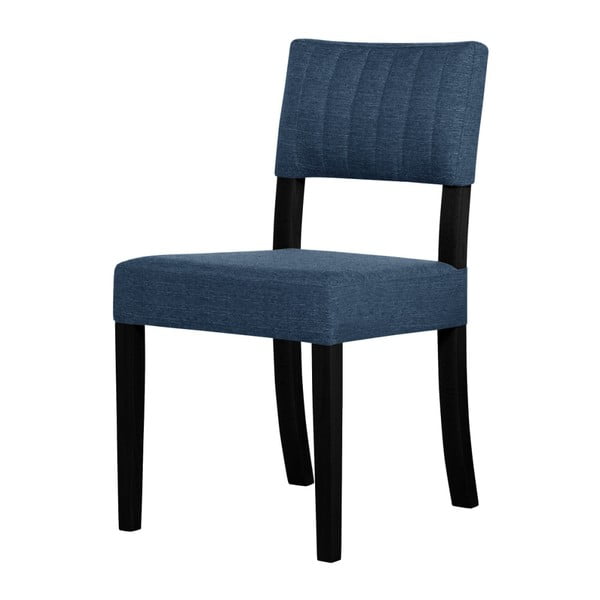Denimová modrá stolička s čiernymi nohami Ted Lapidus Maison Néroli
