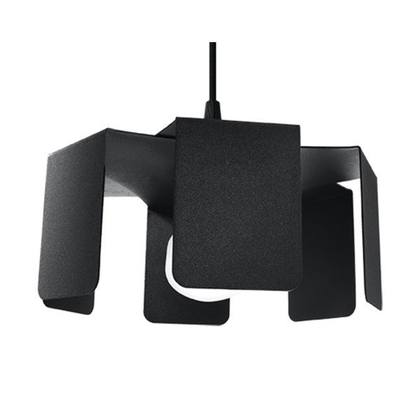 Čierne závesné svietidlo s kovovým tienidlom ø 24 cm Rossario – Sollux-image-2