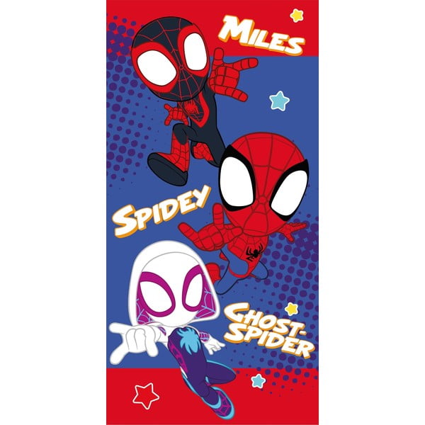 Červená/modrá bavlnená detská osuška 70x140 cm Spidey – Jerry Fabrics