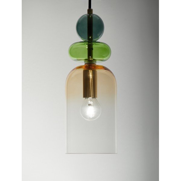 Sklenené závesné svietidlo v zlatej farbe ø 11 cm Murano – Nova Luce-image-2