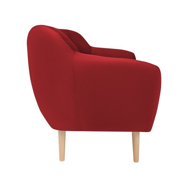Červená zamatová pohovka Mazzini Sofas Sardaigne, 158 cm-image-3