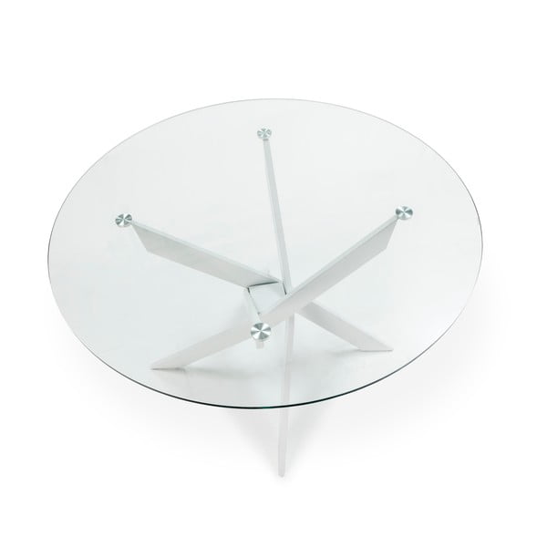 Okrúhly jedálenský stôl so sklenenou doskou 120x120 cm Ruth - Marckeric-image-4