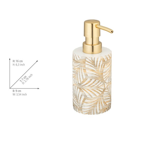 Béžový dávkovač mydla z polyresínu 490 ml Terralba – Wenko-image-2