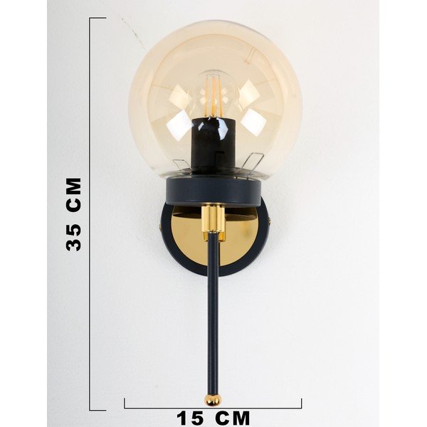 Čierne/v zlatej farbe nástenné svietidlo ø 15 cm Tokyo – Squid Lighting-image-3