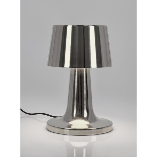 Kovová LED stolová lampa v striebornej farbe s kovovým tienidlom (výška  51 cm) Turner – Bizzotto-image-1