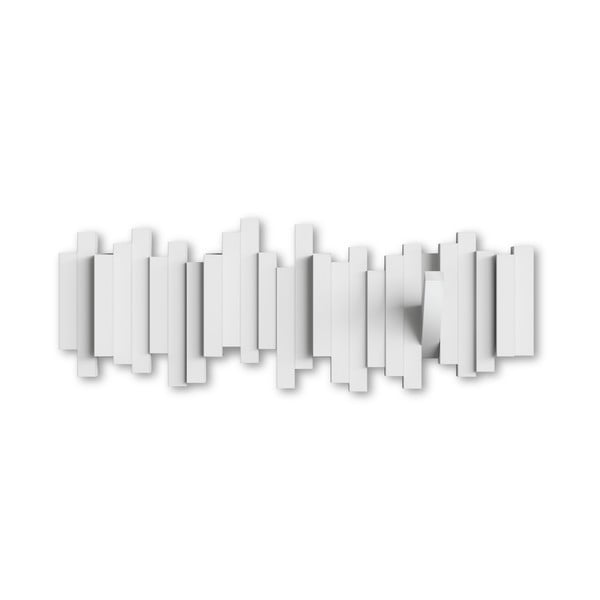 Biely plastový nástenný vešiak Sticks - Umbra