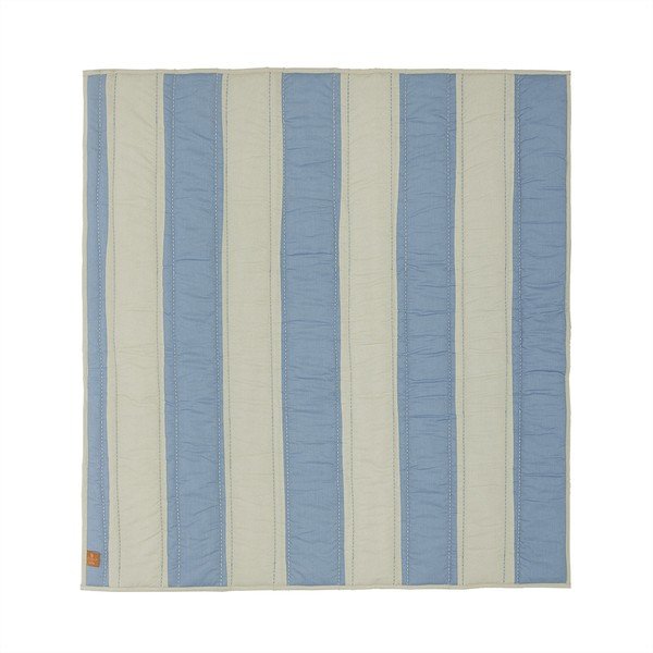Modrá/krémovobiela detská hracia podložka 130x140 cm Striped – OYOY Mini