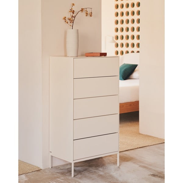 Biela vysoká komoda 60x114 cm Vedrana – Kave Home-image-1