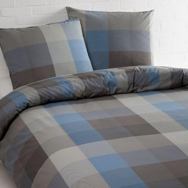Bavlnené posteľné obliečky na jednolôžko Ekkelboom Phil Blue, 140 × 200 cm