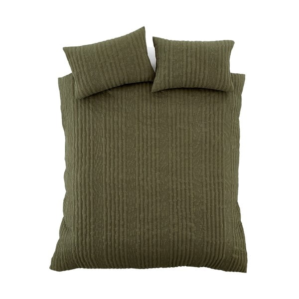 Kaki obliečky na dvojlôžko 200x200 cm Tamba Stripe – Pineapple Elephant-image-2