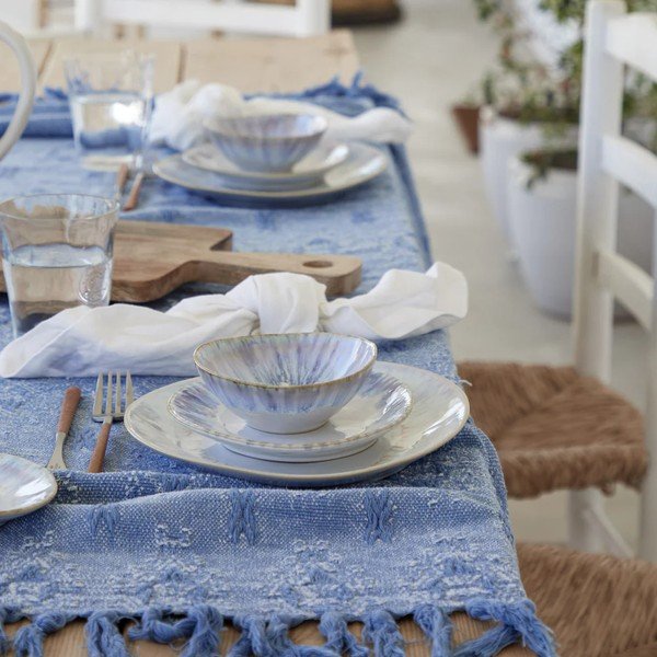 Biela/modrá kameninová miska 200 ml Brisa – Costa Nova-image-3