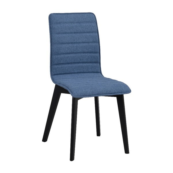 Modrá jedálenská stolička s čiernymi nohami Rowico Grace
