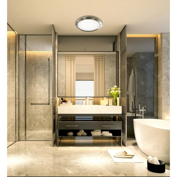 Stropné svietidlo v bronzovej farbe so skleneným tienidlom ø 18 cm Aquila - Candellux Lighting-image-1