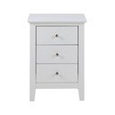 Biely nočný stolík s 3 zásuvkami Actona Linnea