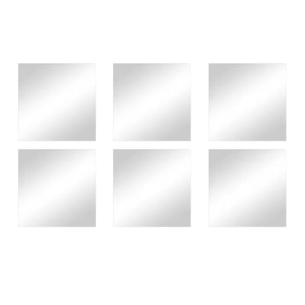 Nástenné zrkadlá v súprave 6 ks 10x10 cm – MSV