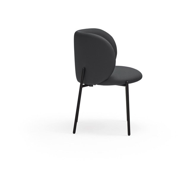 Čierne čalúnené jedálenské kreslá v súprave 2 ks Mogi – Teulat-image-3