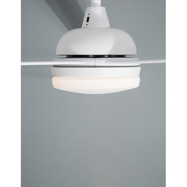 Matne biele kovové LED stropné svietidlo so skleneným tienidlom Flow – Nova Luce-image-3