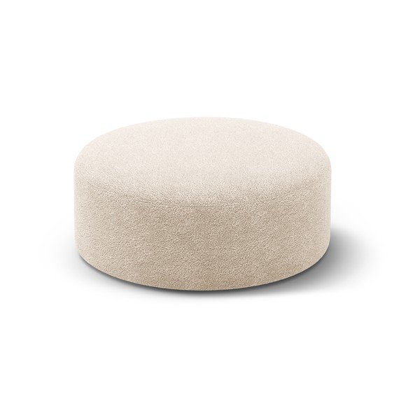 Béžový taburet z textílie buklé Dia – Micadoni 