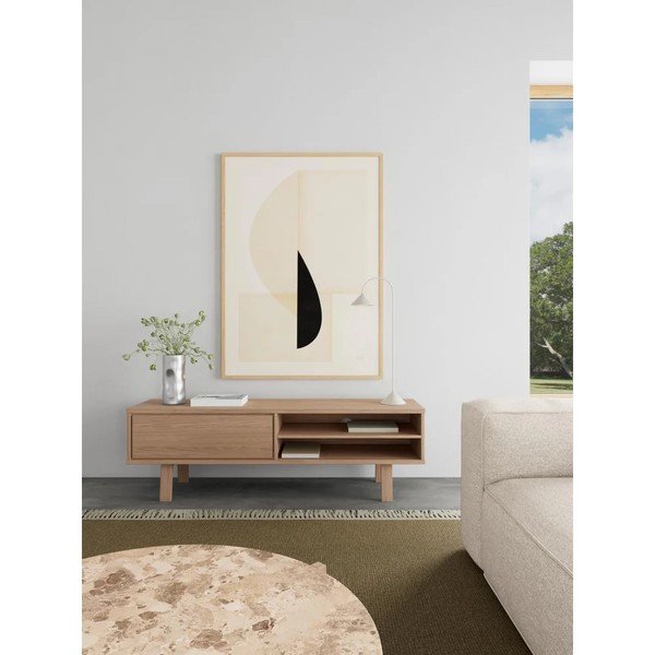 Dyhovaný TV stolík v svetlo prírodnej farbe 160x50x40 cm Lamberth – Actona-image-1