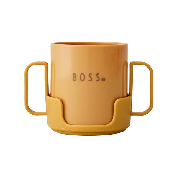 Horčicovožltý detský hrnček Design Letters Mini Boss-image-4