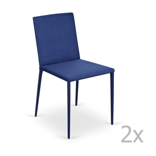 Sada 2 modrých stoličiek Garageeight Ikaalinen
