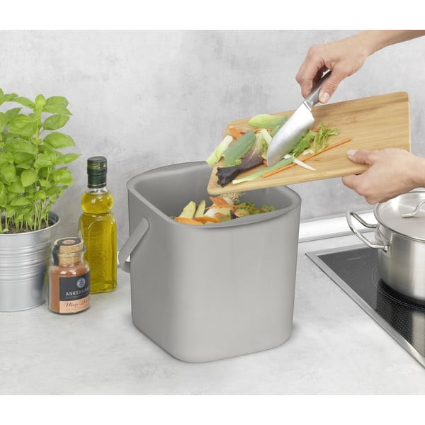 Svetlosivá nádoba na kompostovateľný odpad 3 l Conny – Wenko-image-2