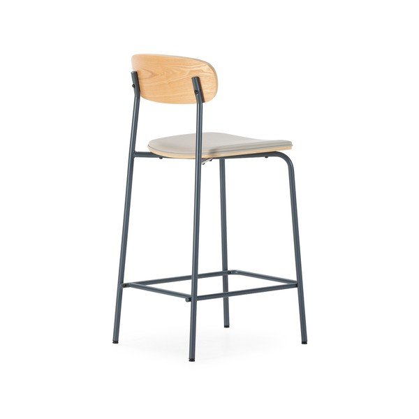 Béžové čalúnené barové stoličky v súprave 2 ks (výška sedadla 65,5 cm) Saula – Marckeric-image-4