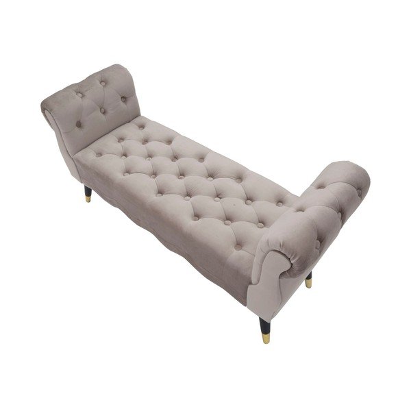 Taupe zamatová lavica Paris – Mauro Ferretti-image-3