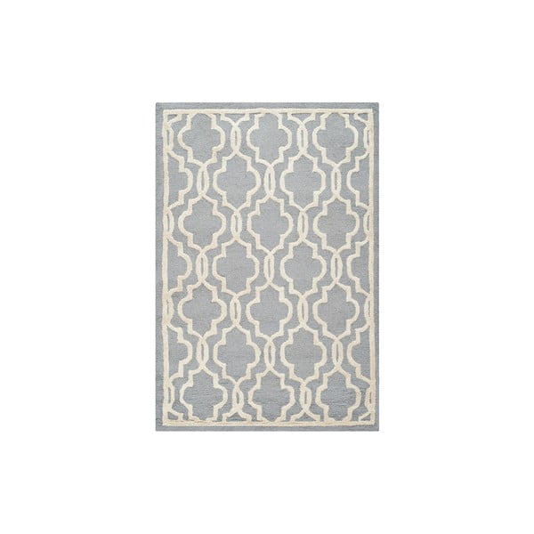 Sivý vlnený koberec Safavieh Elle 121 × 182 cm
