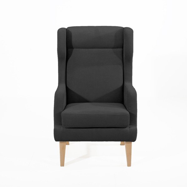 Čierne kreslo Max Winzer Bennet Suede-image-2