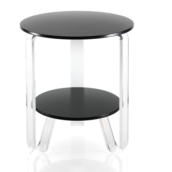 Černý konferenčný stolík Tomasucci Poole, Ø 48 cm