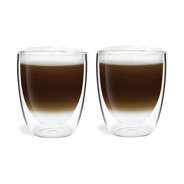 Dvojstenné/na latte sklenené hrnčeky v súprave 2 ks 320 ml Amo – Vialli Design