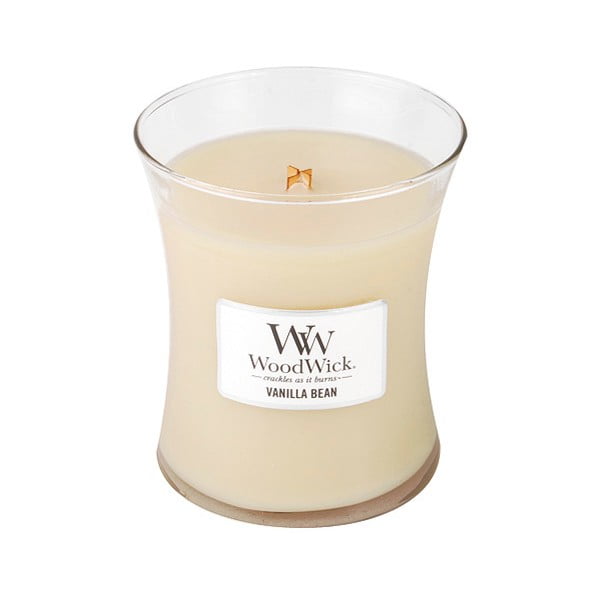 Sviečka s vôňou vanilky Woodwick, doba horenia 60 hodín
