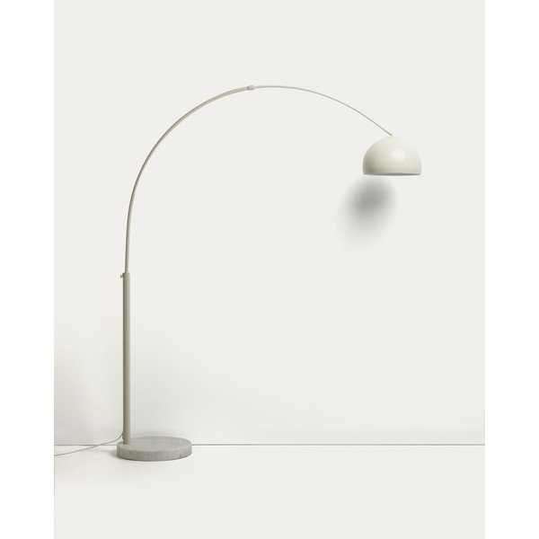 Biela stojacia lampa s kovovým tienidlom (výška  160 cm) Madali – Kave Home-image-4