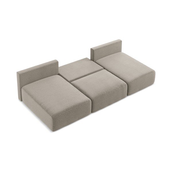 Béžová rozkladacia/s úložným priestorom rohová pohovka Kalena – Makamii-image-4