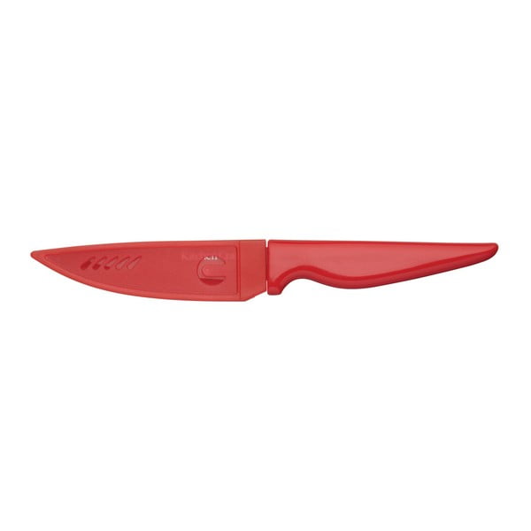 Červený multifunkčný nôž Kitchen Craft Clam, 10 cm
