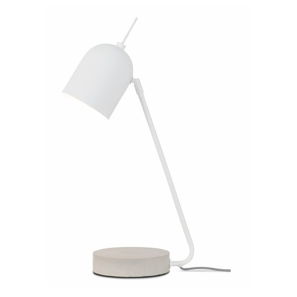 Biela stolová lampa s kovovým tienidlom (výška 57 cm) Madrid – it&#39;s about RoMi