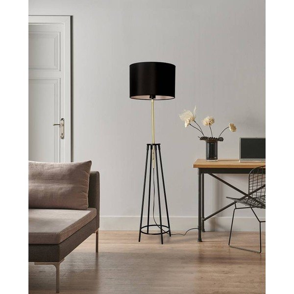 Čierna stojacia lampa (výška 154 cm) Tegola - Candellux Lighting-image-1