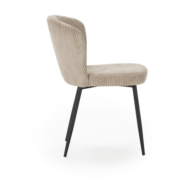 Béžové menčestrové jedálenské stoličky v súprave 4 ks Megan – Marckeric-image-3