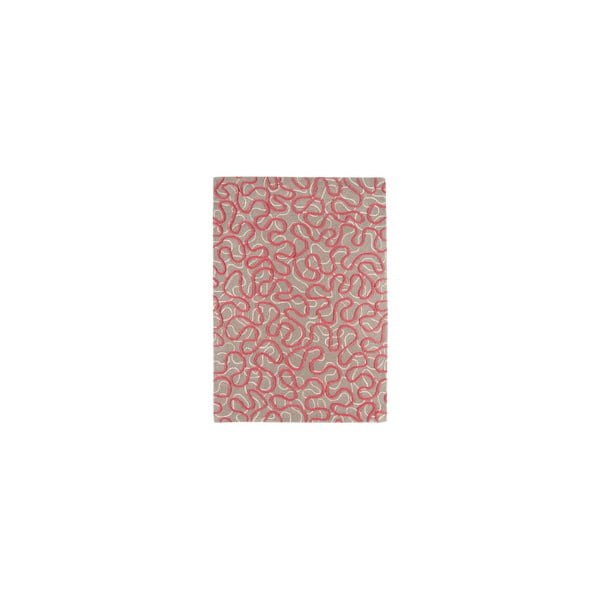 Vlnený koberec Squiggle Rapsberry, 160x230 cm