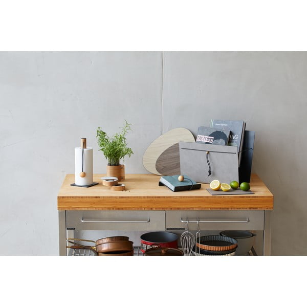 Antracitový stojan na papierové utierky ø 13 cm Hippo – LIND DNA-image-1