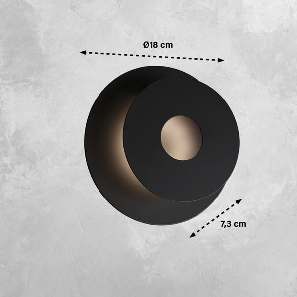 Čierne LED nástenné svietidlo Hennes – Fischer & Honsel-image-2