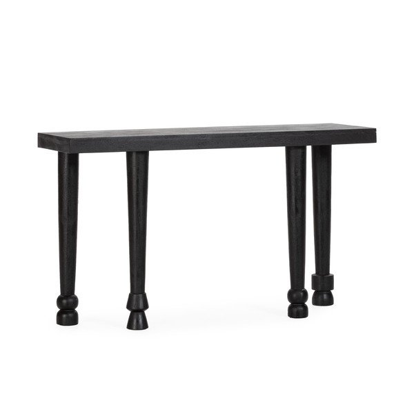 Čierny konzolový stolík z mangového dreva 40x130 cm Inaya – MOME-image-2