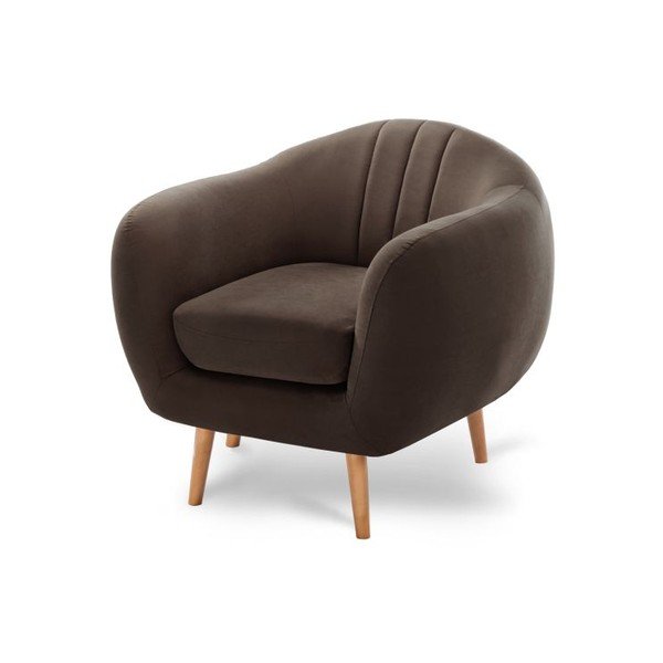 Hnedé kreslo Scandi by Stella Cadente Maison Comete Stripes-image-2
