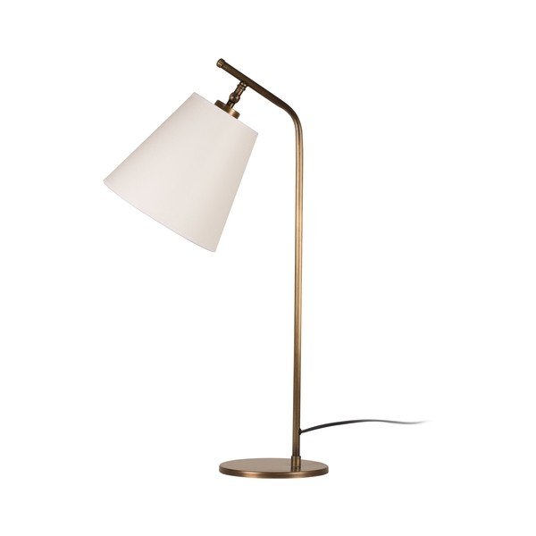Stolová lampa v zlatej farbe s bielym tienidlom Don-image-1