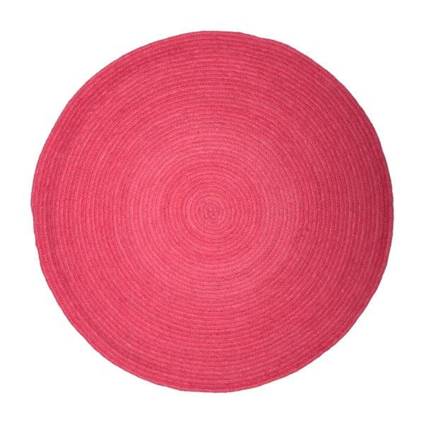 Detský ružový koberec Tapis, Ø 90 cm