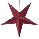 Červená vianočná svetelná dekorácia Star Trading Velvet, ø 60 cm