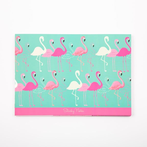 Sada lepiacich papierikov GO Stationery Flamingo