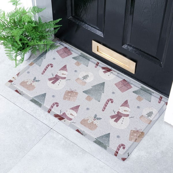 Rohožka s vianočným motívom 40x70 cm Snowman – Artsy Doormats-image-1